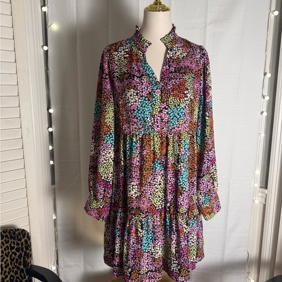 Karlie Purple Pink Long Sleeve Sundress Large - Picture 1 of 6